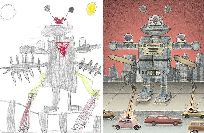 55 Artists Recreate Kids' Monster Doodles In Their Unique Styles