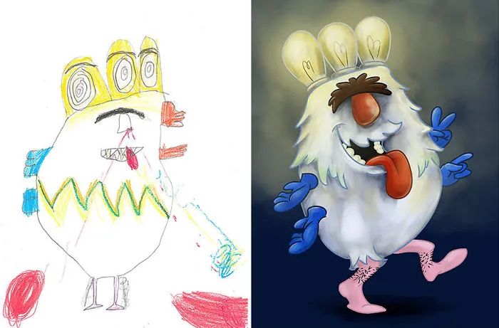 55 Artists Recreate Kids' Monster Doodles In Their Unique Styles