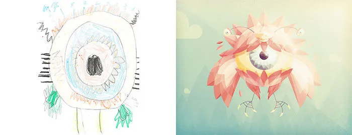 55 Artists Recreate Kids' Monster Doodles In Their Unique Styles
