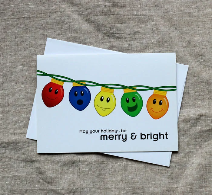 Christmas Lights Greeting Card
