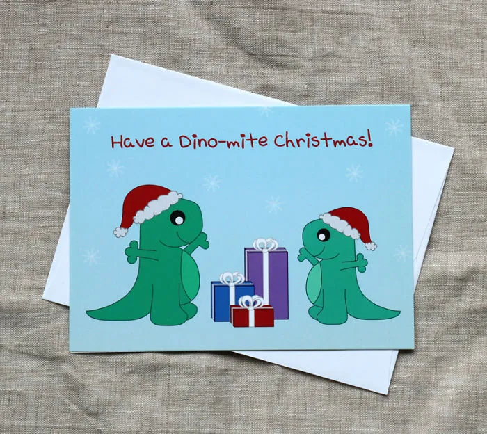 Dino-mite Christmas Card