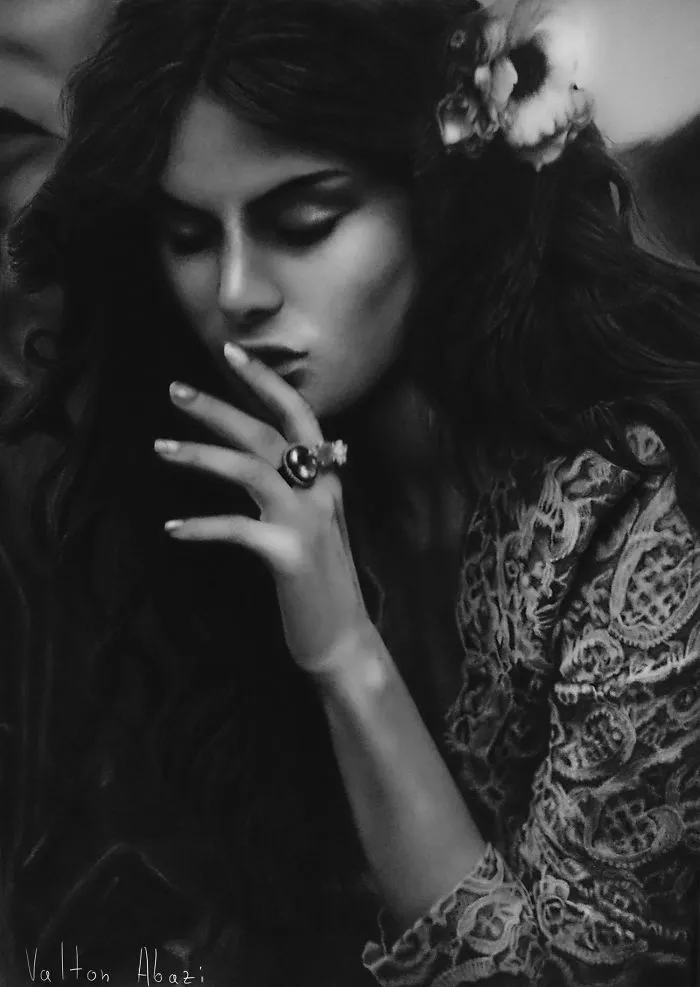 I Draw Hyperrealistic Black And White Portraits