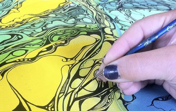 Check Out These Beautiful And Organic Acrylic Paintings That Come To Life From My Hands!