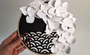 I Hand-Cut A Paper Flower Sculpture And Carved The Faint Veins On Each Petal By Hand