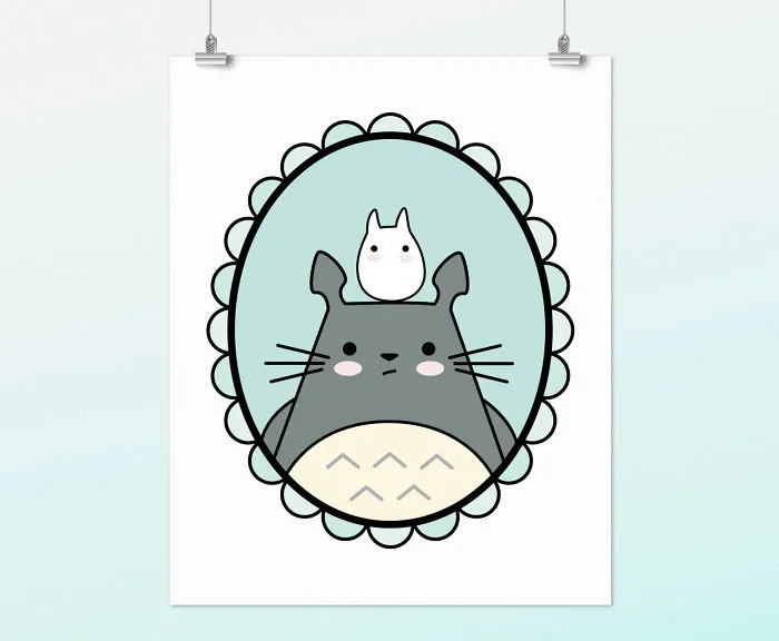 Wall Art Printable Totoro Portrait