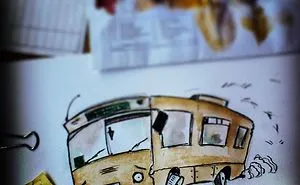 Illustrations Inspired By Old Buses Of The Public Transport In Sofia, Bulgaria