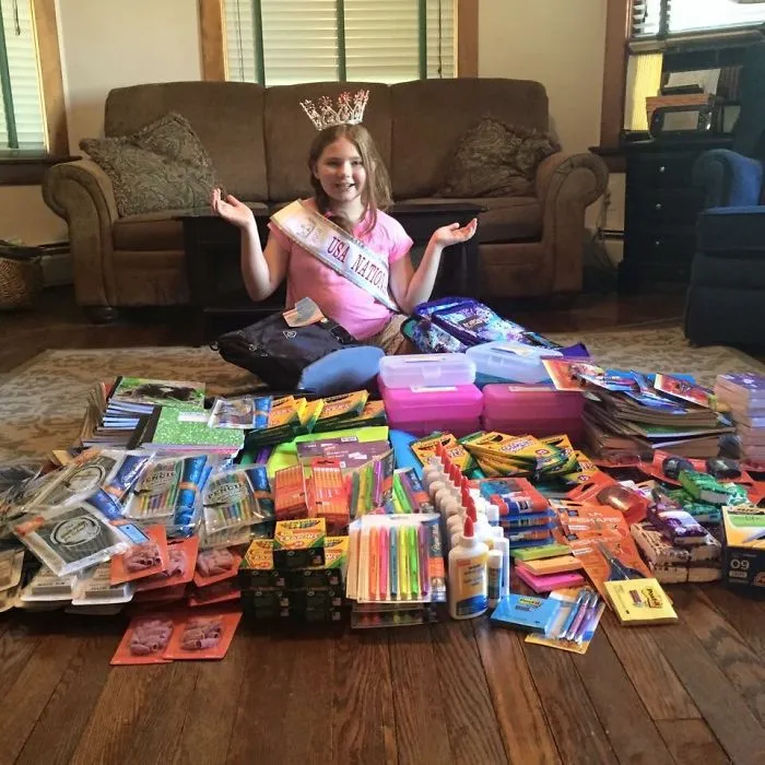 Mackenzie Raised $500 By Yard Sale (twice) To Fill Backpacks Of Supplies For Kids In Need