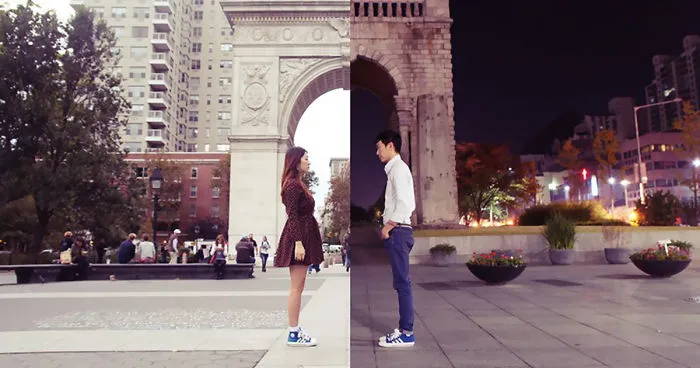 Couple In Long Distance Relationship Connects By Creating Combo Pictures
