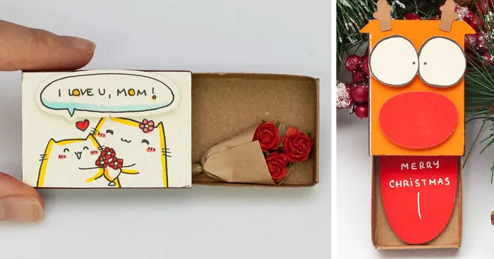 Surprise Messages Hidden In Little Matchboxes