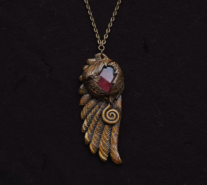 Nature Inspired Necklaces With Polymer Clay And Marbles