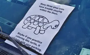 Anonymous Hero Fights Asshole Drivers With This Parking Note