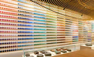 4,200 Pigments Lined Up On Japanese Paint Supply Store's Walls To Support Traditional Art Techniques