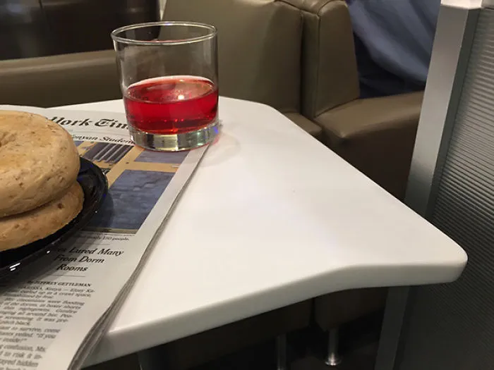 Worst. Table. Ever. Set Down Your Drink On That Side, It Ends Up On The Floor