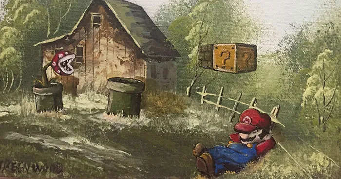 This Guy Inserts Pop Culture Characters Into Old Thrift Store Paintings