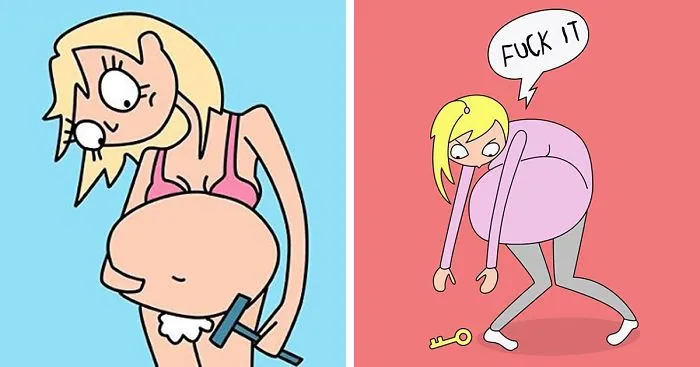 Mom Illustrates Her Everyday Pregnancy Problems (24 Pics)