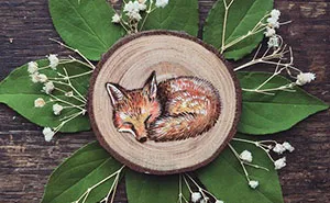 I Quit My Boring Office Job To Start Making Mini Paintings On Recycled Wood