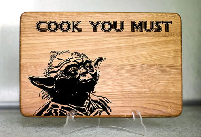 Yoda Engraved Cutting Board