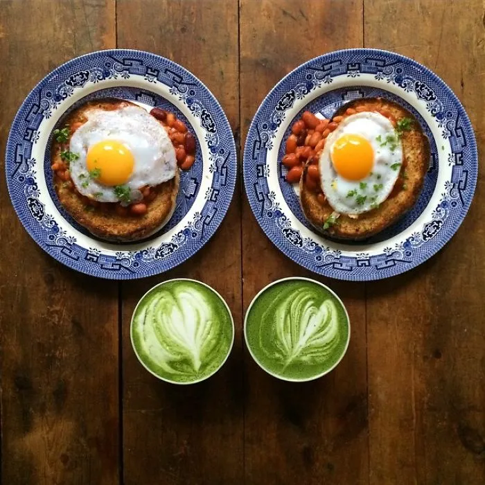 Loving Man Makes Symmetrical Breakfasts For His Boyfriend Every Morning