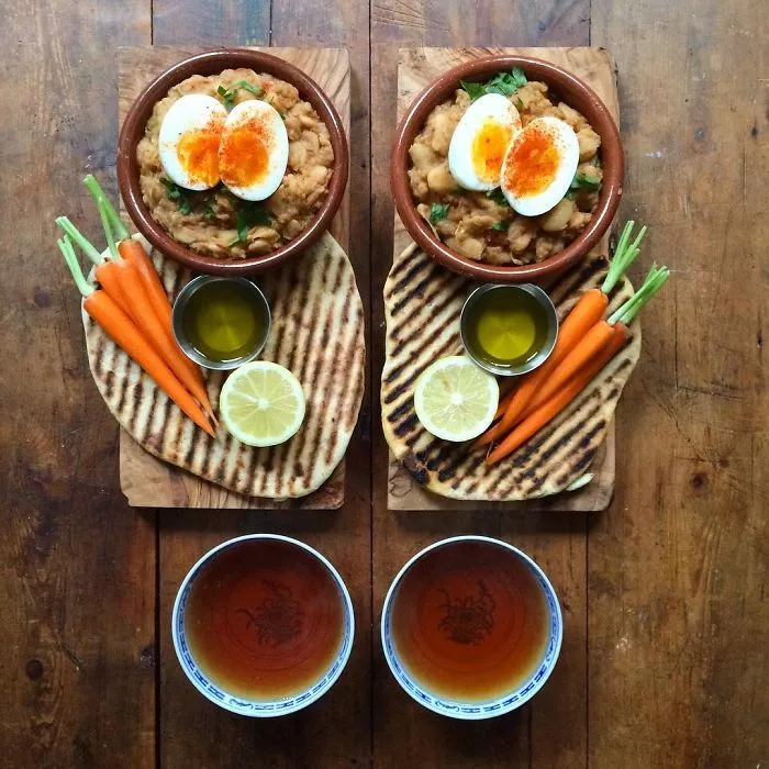 Loving Man Makes Symmetrical Breakfasts For His Boyfriend Every Morning