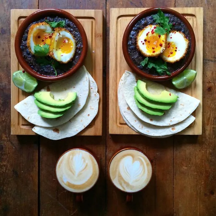 Loving Man Makes Symmetrical Breakfasts For His Boyfriend Every Morning