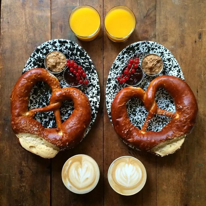 Loving Man Makes Symmetrical Breakfasts For His Boyfriend Every Morning
