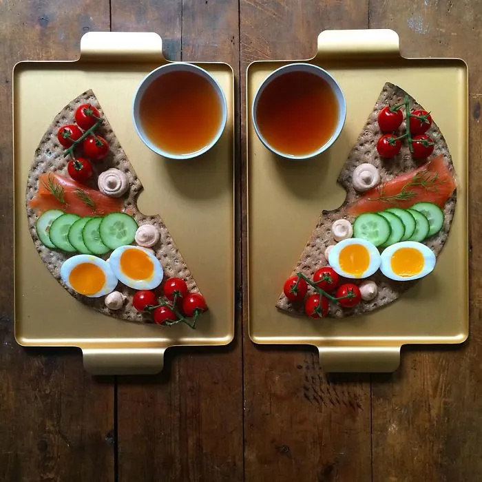 Loving Man Makes Symmetrical Breakfasts For His Boyfriend Every Morning