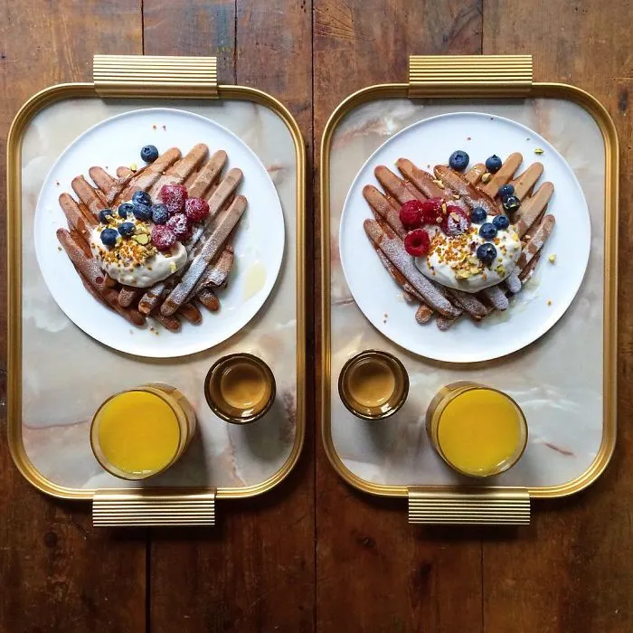 Loving Man Makes Symmetrical Breakfasts For His Boyfriend Every Morning