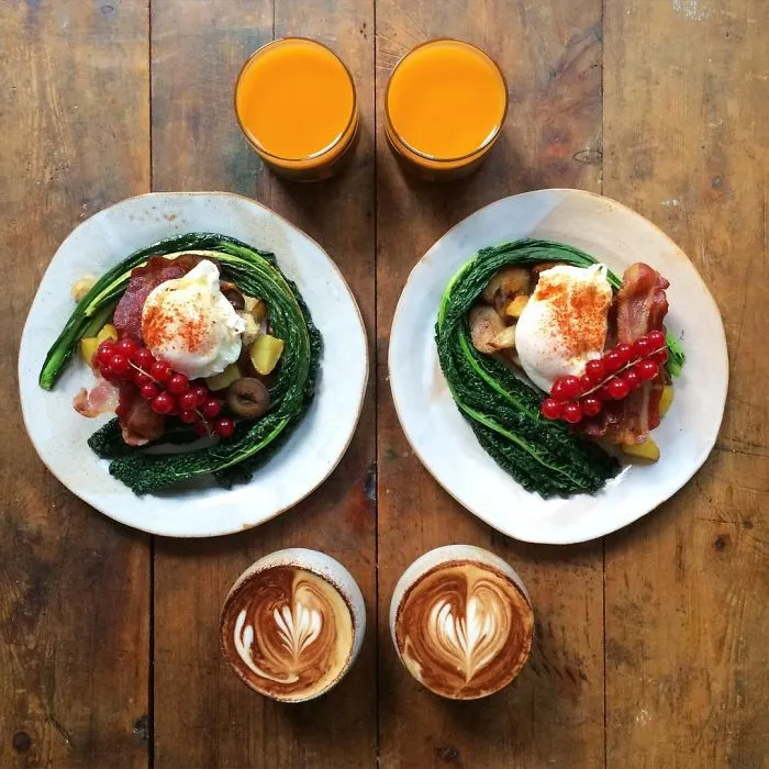 Loving Man Makes Symmetrical Breakfasts For His Boyfriend Every Morning