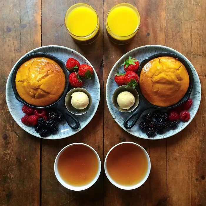 Loving Man Makes Symmetrical Breakfasts For His Boyfriend Every Morning