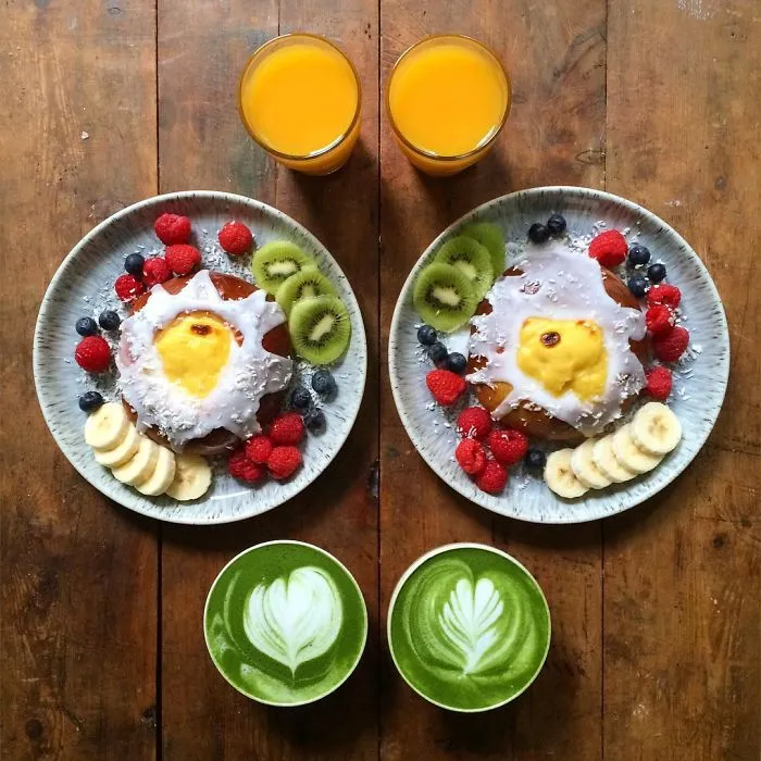 Loving Man Makes Symmetrical Breakfasts For His Boyfriend Every Morning