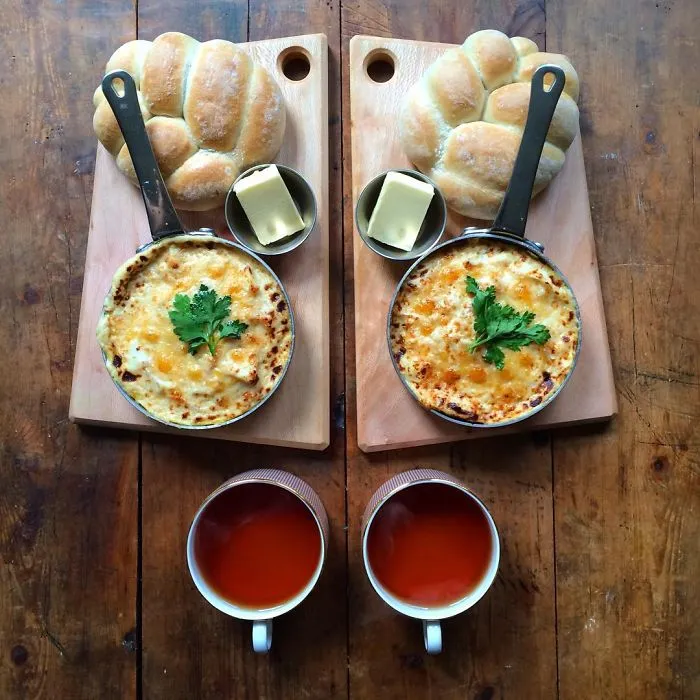 Loving Man Makes Symmetrical Breakfasts For His Boyfriend Every Morning
