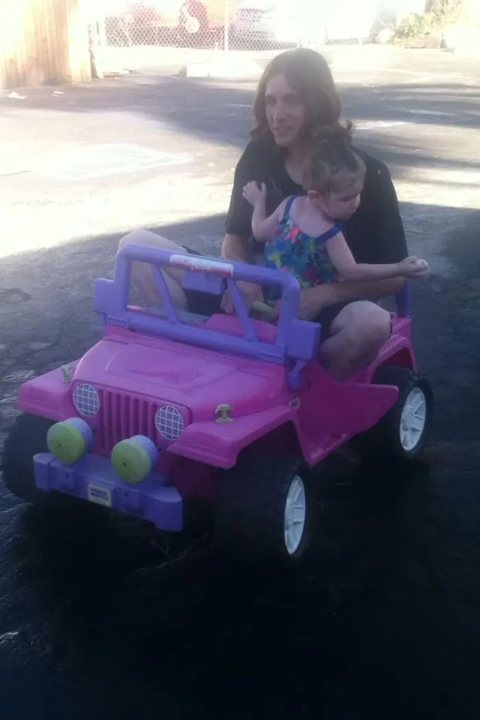 Had To Convince My 2 Y/o It Was Okay To Drive In