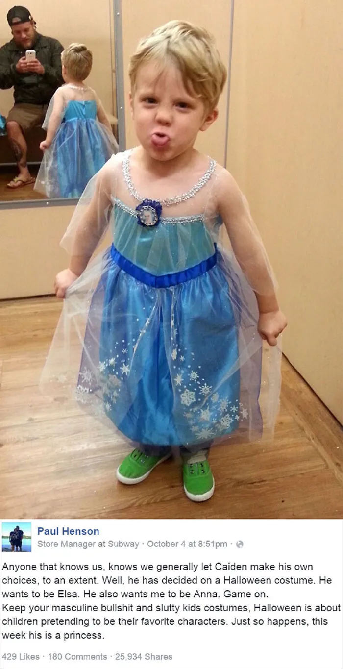 Boy Wanted To Be Elsa For Halloween And His Dad Had The Best Response Possible