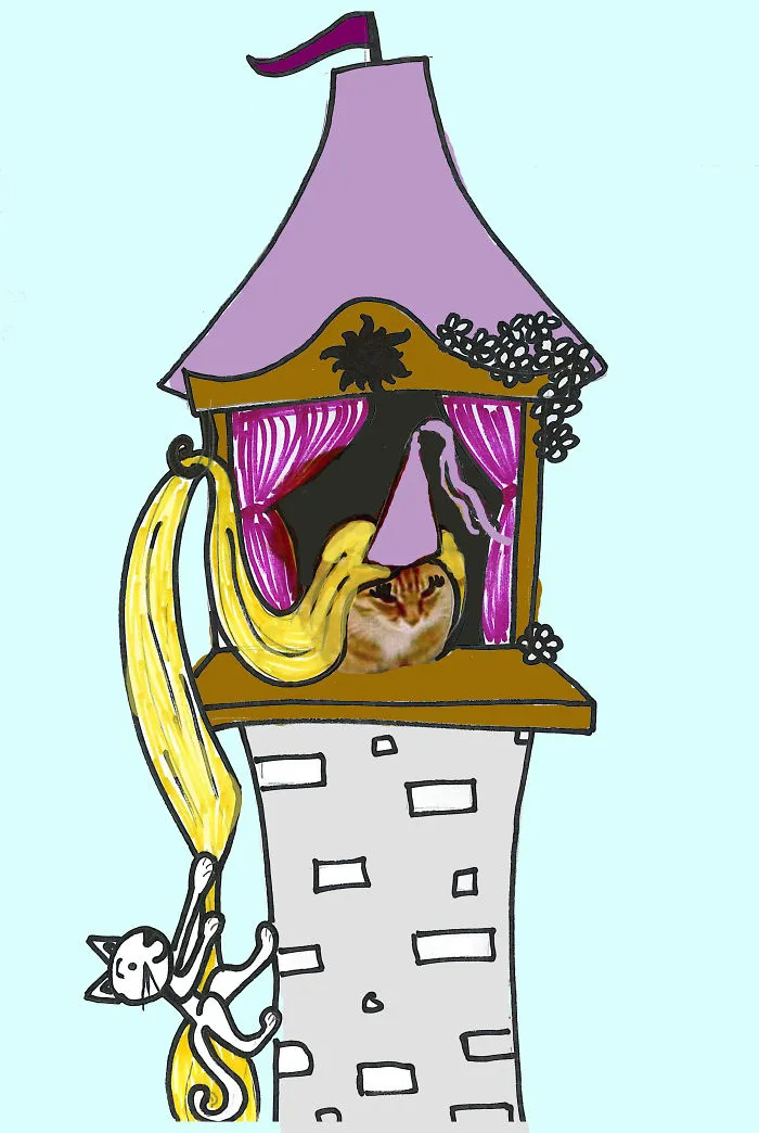 Rapunzel-cat, Let Down Your Hair