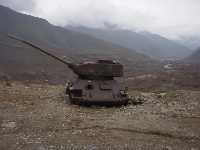 Tank Outside Of Massoud's Tomb In Afghanistan