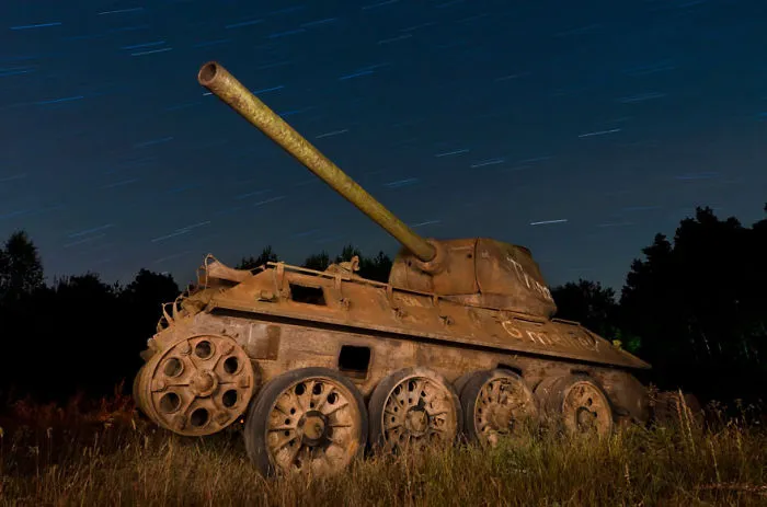 Abandoned Tankn In East Germany