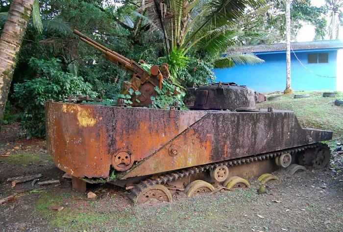 Tank Taken Over By Nature