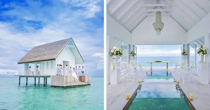 Overwater Wedding Pavilion With Glass Aisle Opens In Maldives