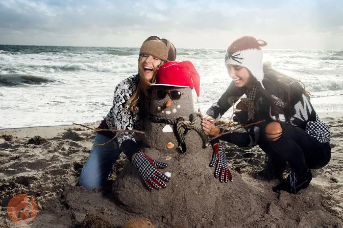Winter In Florida, & The (sand)snowman