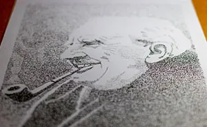 I Used An Ink Pen To Make Tolkien's Portrait Out Of His Words