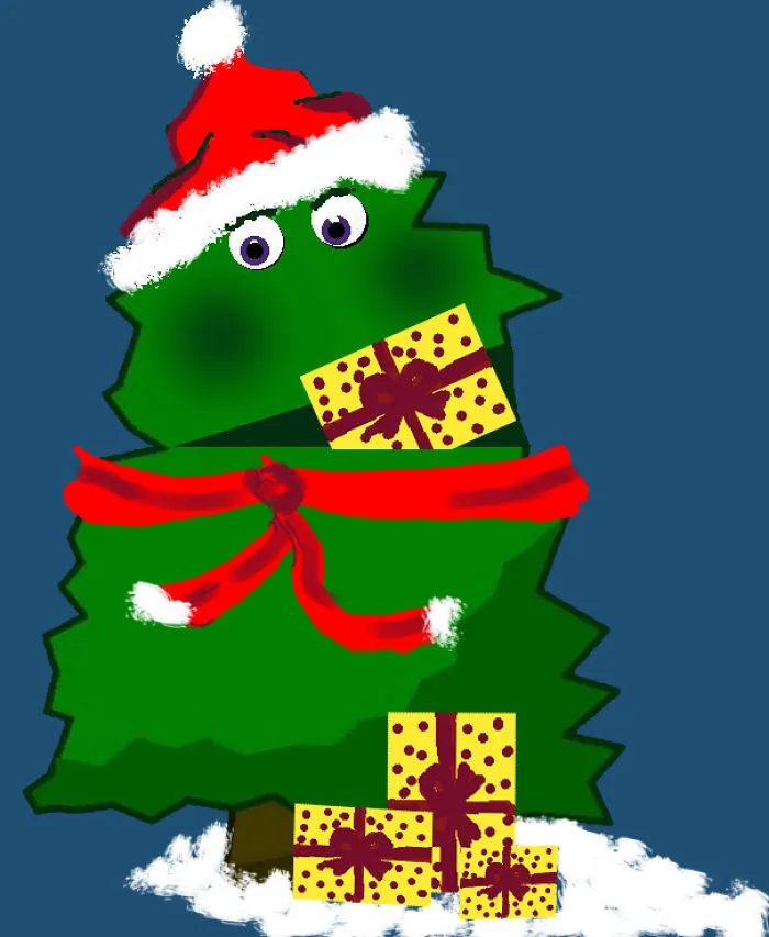 Christmas Tree Is Hungry