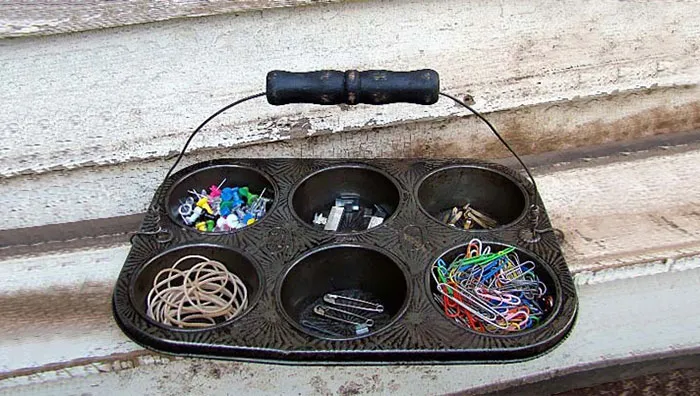 Divided Organizer From A Muffin Tin