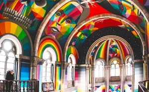 A 100-Year-Old Church Transformed Into A Skate Park Painted With Colorful Graffiti