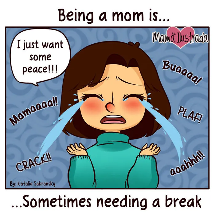 Mom Illustrates Her Everyday Motherhood Problems