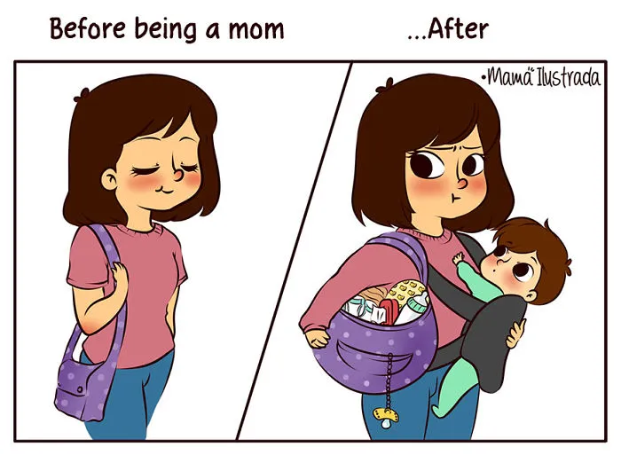 Mom Illustrates Her Everyday Motherhood Problems