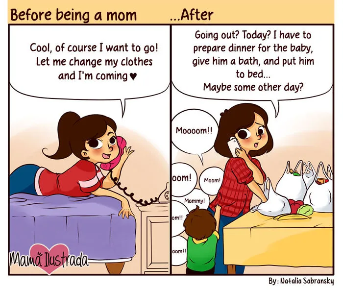 Mom Illustrates Her Everyday Motherhood Problems