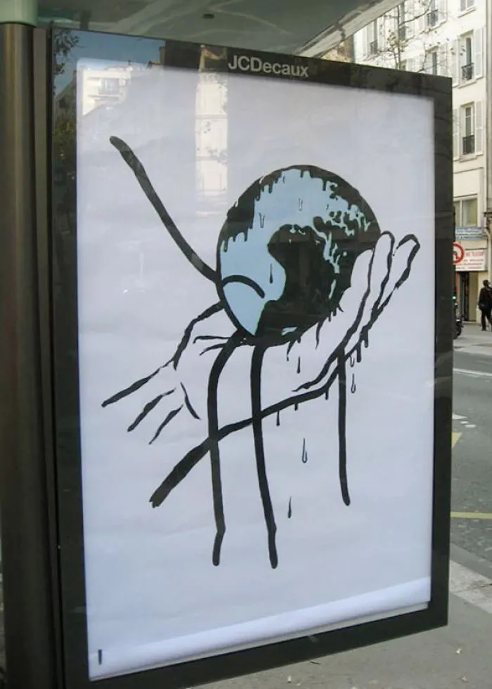 Artists Fill Paris With 600 Fake Ads To Protest Corporate Sponsorship Of Climate Conference