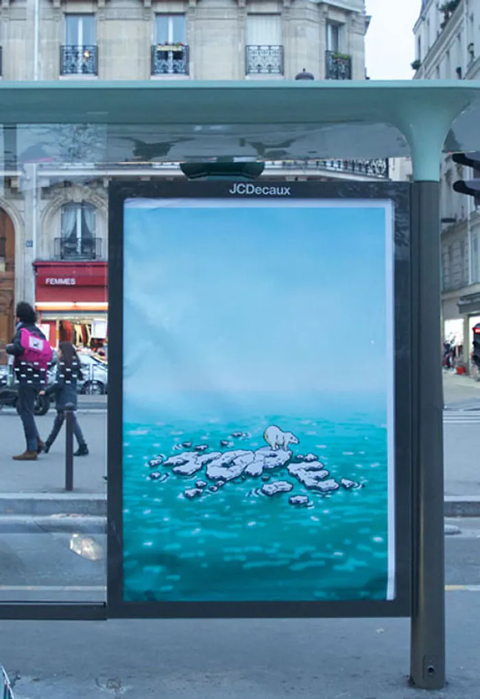 Artists Fill Paris With 600 Fake Ads To Protest Corporate Sponsorship Of Climate Conference