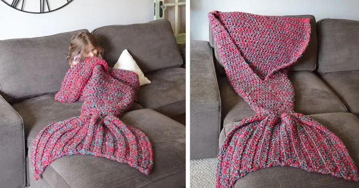 Crocheted Mermaid Tail Blankets By Melanie Campbell