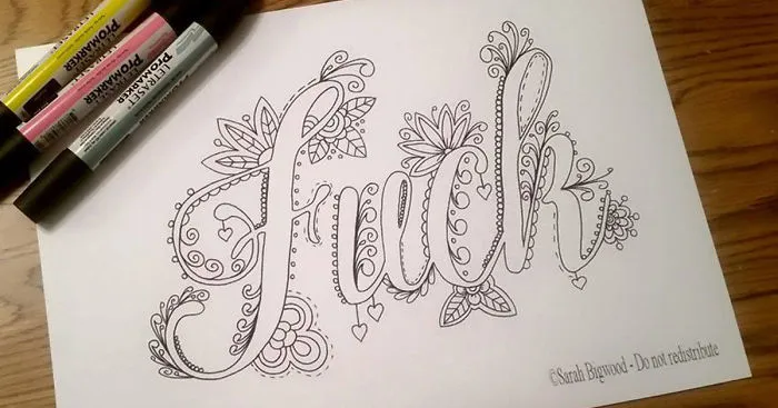 Swear Word Coloring Book Will Help You Stop Swearing And Start Coloring In 2016